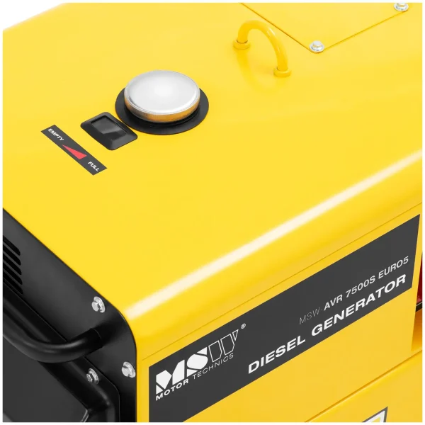 Augstuma ģenerators dīzeļdegviela uz riteņiem 230/400 V 7500 8,75 KVA 16 L