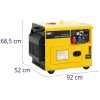 Augstuma ģenerators dīzeļdegviela uz riteņiem 230/400 V 7500 8,75 KVA 16 L