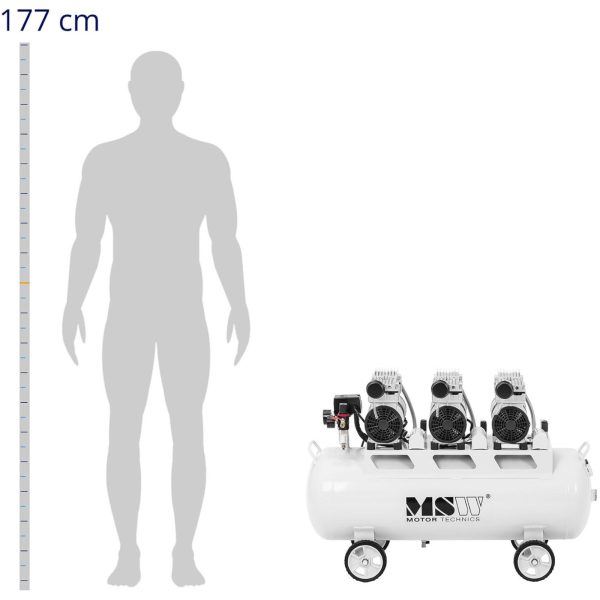 Bez atvērtas kompresora gaisa kompresora 65 litri 4-7 bāra 3x750 w