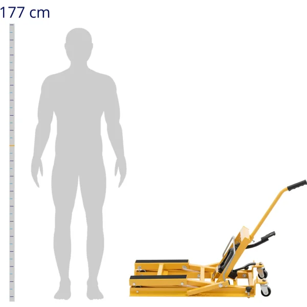 Motocikla ligzdas pacelšanas hidrauliskais 400 mm 680 kg