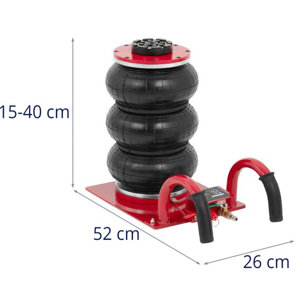Pneimatisko automašīnu pacēlāja sniegavīru 2 rokturi 150 - 400 mm 3 t