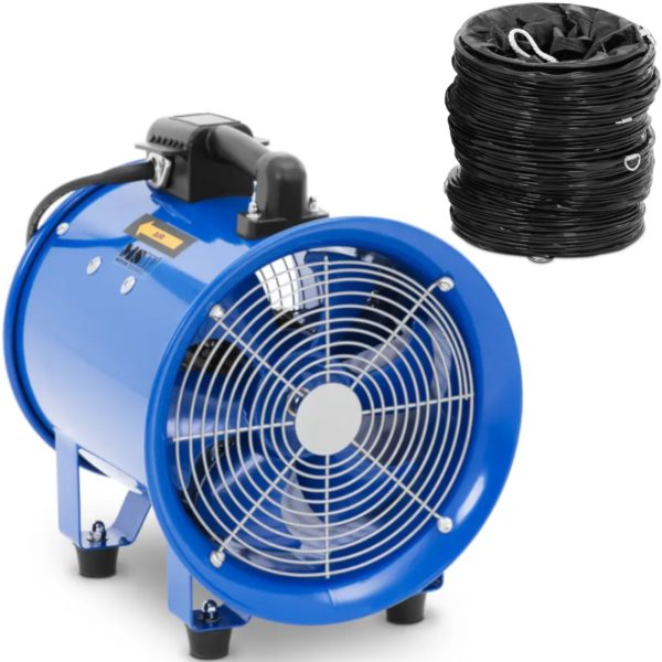 Ventilatora ventilators rūpnieciskai būvniecībai ar šļūteni 10 m 2700 m3/h AVG. 280 mm