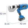Nospiediet skavu akumulatora kabeļiem 16-400 mm2 120 kN