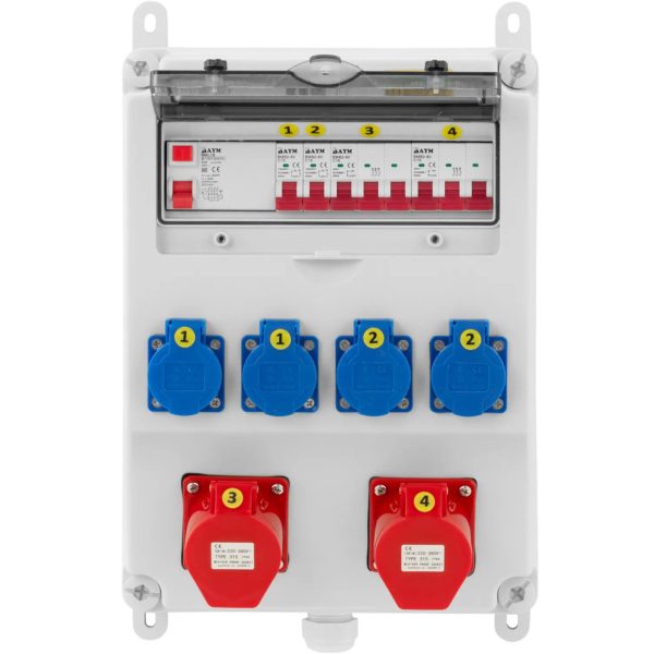 4 x Schuko elektriskā komutācija