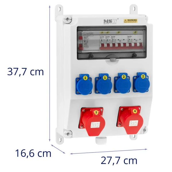 4 x Schuko elektriskā komutācija