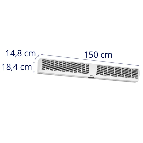 Gaisa aizkaru elektriskās sienas radiators ar tālvadības pulti 1510 m3/h 190 W