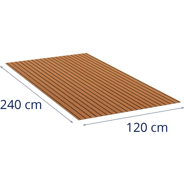 Pašpārvalde, kas nav slīdēšanas grīdas paklājs 240 x 120 cm peldbaseina laiva -brūna