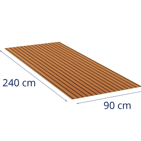 Pašpārvalde, kas nav slīdēšanas grīdas paklājs 240 x 90 cm peldbaseina laiva -brūna