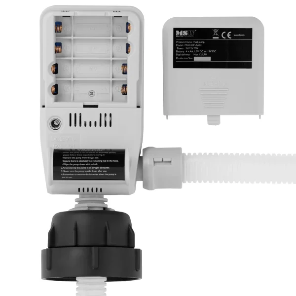 Degvielas uzpildes sūknis baterijām ar čūsku 50 cm 3 12 L/min DC 12 V adapteri