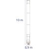 Pārklājot pacelšanas liftu ar 10 m līdz 300 kg 1500 W