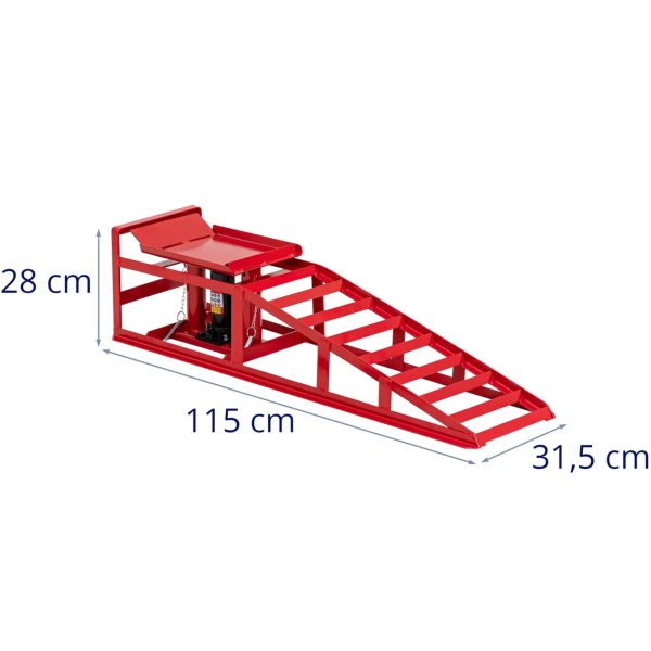 Automašīnu rampas iebrukums ar pacēlāju līdz 2000 kg