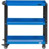 Instrumentu darbnīcas ratiņi uz riteņiem 3 plaukti 70 x 38 cm tērauds līdz 500 kg