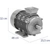 Trīsfāzes asinhronais elektromotors 2950 RPM 230/400 V 5.5 KW