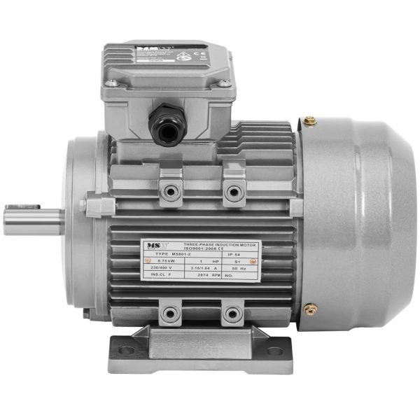 Trīs -fāzes asinhronais elektromotors 2870 apgriezieni minūtē 230/400 V 0.75 KW