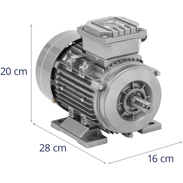 Trīs -fāzes asinhronais elektromotors 2870 apgriezieni minūtē 230/400 V 0.75 KW