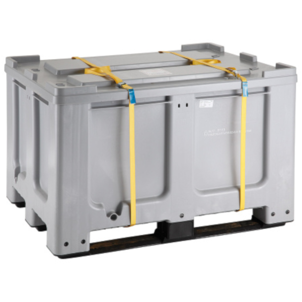 Kafijas -TeiL Box konteiners 610L ar paleti un pārklājiet 120x100x76 cm un ADR