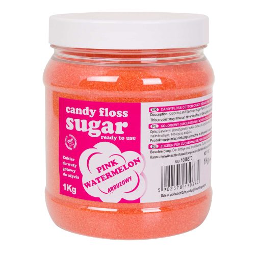Krāsainas kokvilnas konfektes rozā ar arbūzu aromātu 1kg