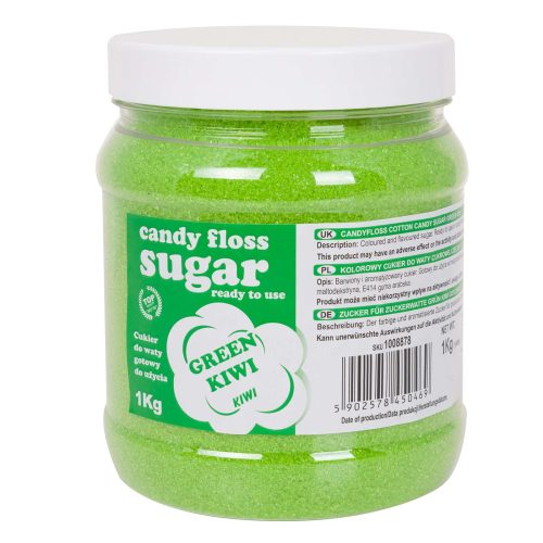 Krāsainas kokvilnas konfektes zaļa ar kivi 1 kg aromātu