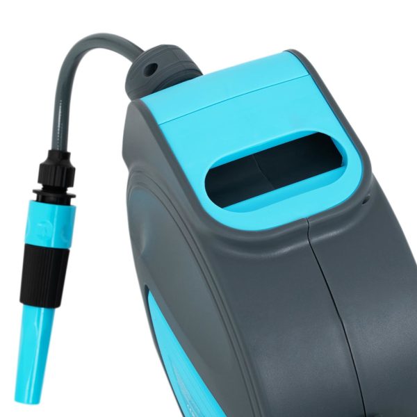 Dārza šļūtene ar automātisko sienas bungu 10 m + 1 m 5/6 ''