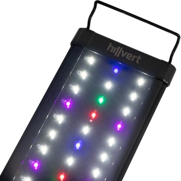 Luktura LED apgaismojums augu augšanas akvārija pilna spektra 78 diodes 56 cm 18 W