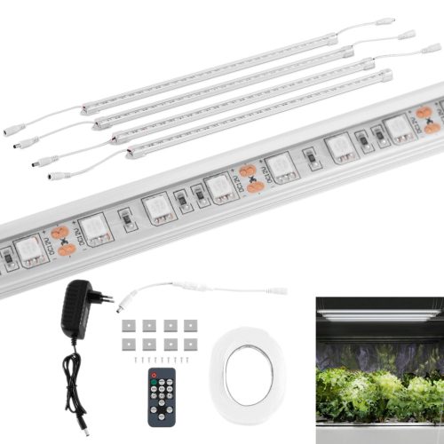 Augu augšanas lampa 120 gaismas diodes LED 50 cm 20 4 gab. Sudrabs