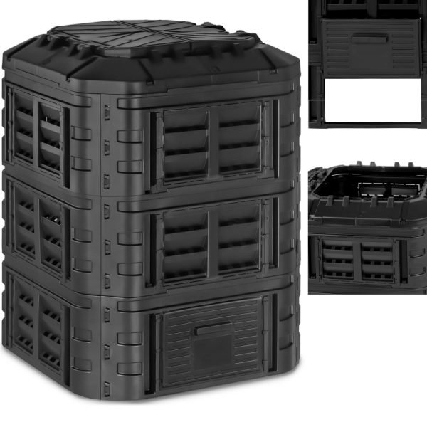 Modulārs komposteris dārzam organiskiem atkritumiem 93 x 93 x 110 cm 860 l Modulārs komposteris dārzam organiskiem atkritumiem 93 x 93 x 110 cm 860 l