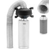 Ventilācijas komplekts ventilatora oglekļa filtrs 50 cm ventilācijas caurules diametrs 102 mm 10 m