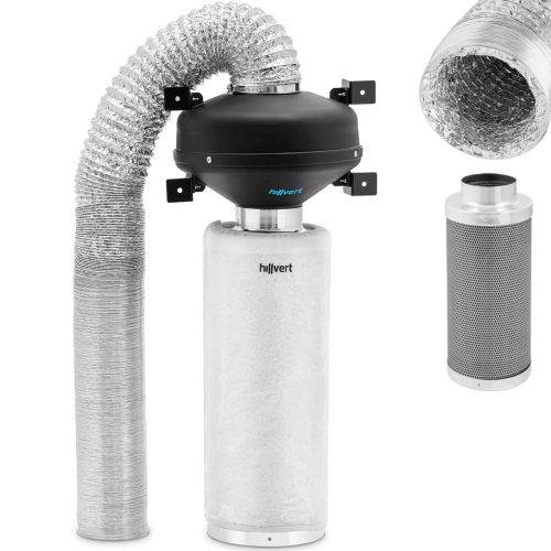 Ventilācijas komplekts ventilatora oglekļa filtrs 50 cm ventilācijas caurules diametrs 102 mm 10 m