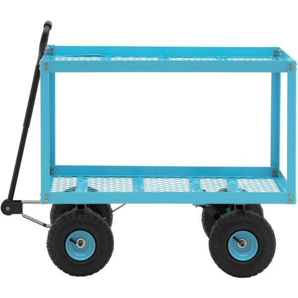 Transporta dārza ratiņi 2 līmeņi no acs līdz 150 kg