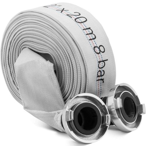 Plakana ugunsdzēsēju mašīnu šļūtene ūdenim ar 2 '' 52 mm 824 bāriem 20 m