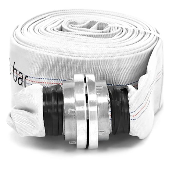 Plakana ugunsdzēsēju mašīnu šļūtene ūdenim ar 3 '' 76 mm 8-24 bāriem 20 m