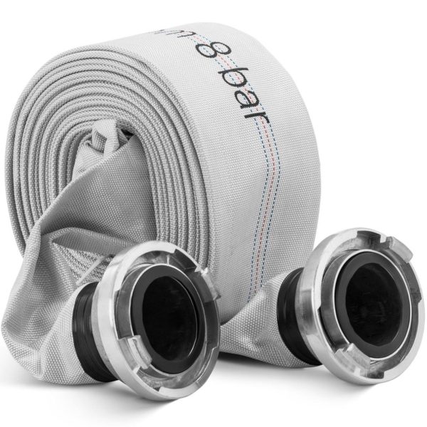 Plakana ugunsdzēsēju mašīnu šļūtene ūdenim ar 3 '' 76 mm 8-24 bāriem 20 m