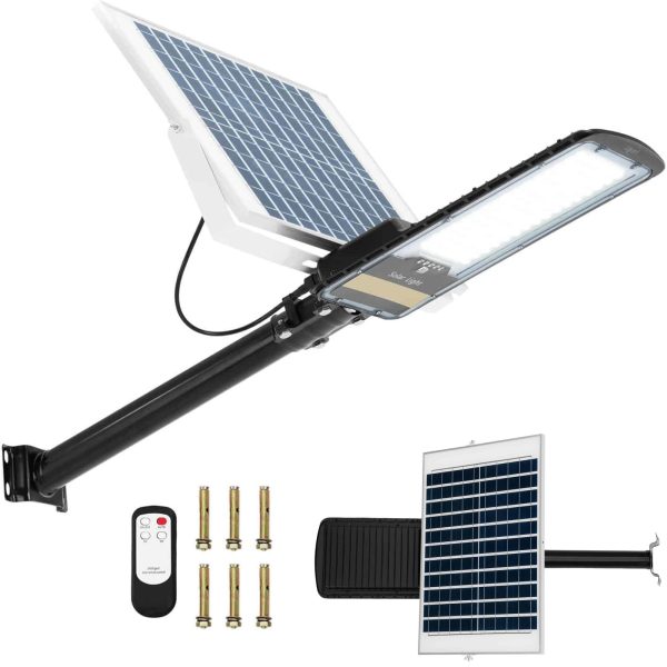 Āra ielas saules lampa ar krēslas sensoru 96 x LED 100 W tālvadības pults Āra ielas saules lampa ar krēslas sensoru 96 x LED 100 W tālvadības pults