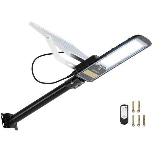Āra ielas saules lampa ar krēslas sensoru 84 x LED 80 W pilots