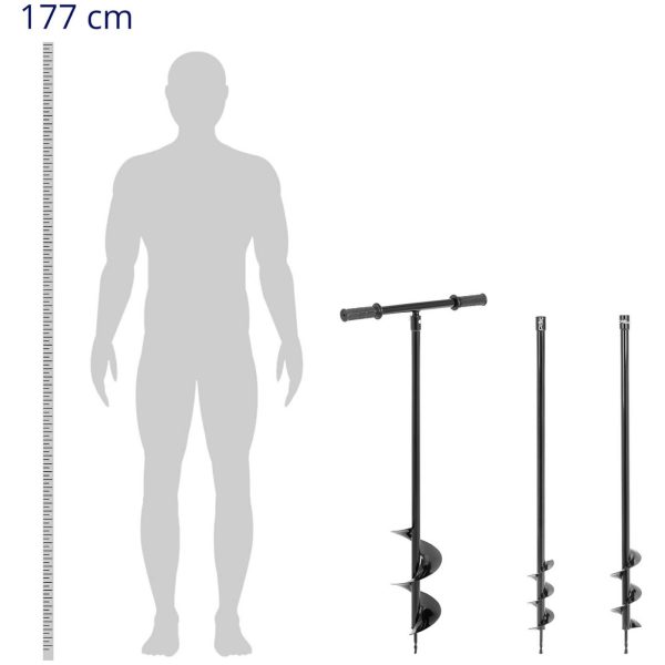 Rokas urbšanas urbis zemes 3 urbuma diametrā 80 mm 100 mm 150 mm dziļums līdz 100 cm