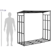 Ārējais malkas statīvs jumts 190 x 76 x 186 cm