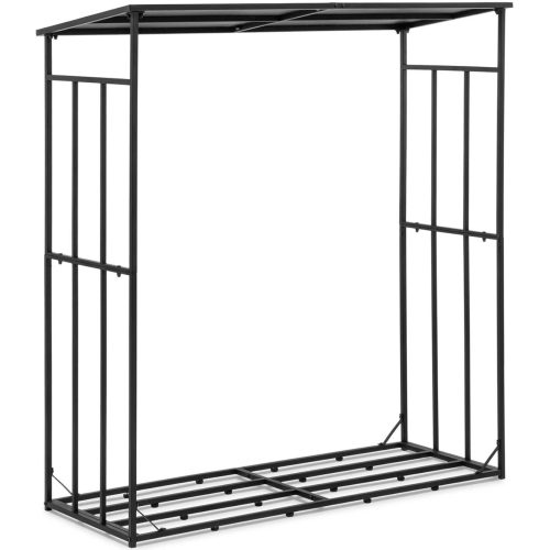 Metāla malkas statīvs ar jumtu līdz 300 kg 161 x 65 x 177 cm
