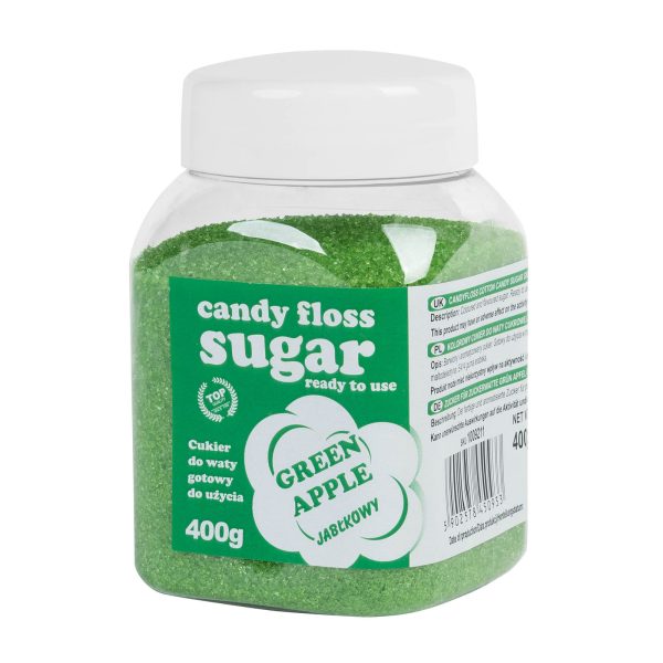 Krāsains kokvilnas konfektes zaļa ar ābolu aromātu 400g