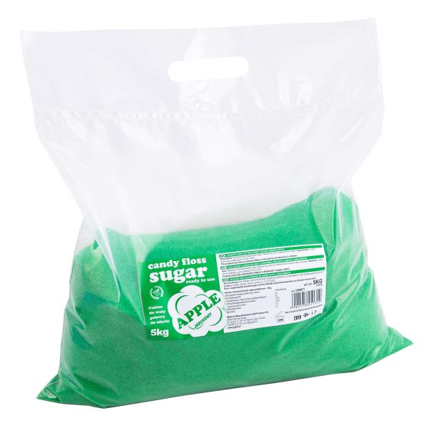 Krāsaina garša cukurs kokvilnas konfekšu zaļumam ar ābolu aromātu 5 kg