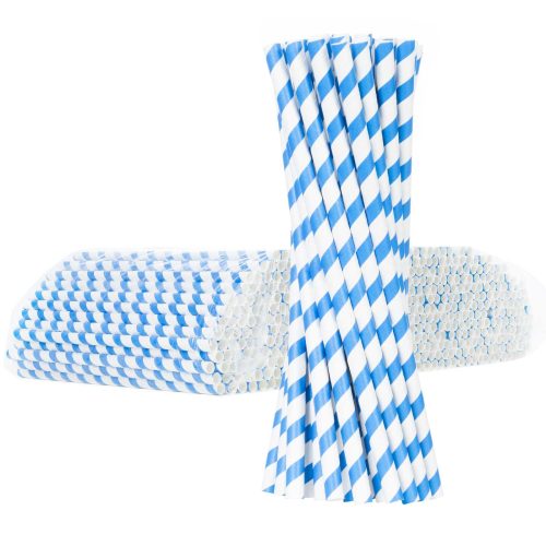 Bio papīrs stenē ekoloģisko papīra salmiņus Grube 8/205mm - balts - Blue 500 gab. Bio papīrs stenē ekoloģisko papīra salmiņus Grube 8/205mm - balts - Blue 500 gab.