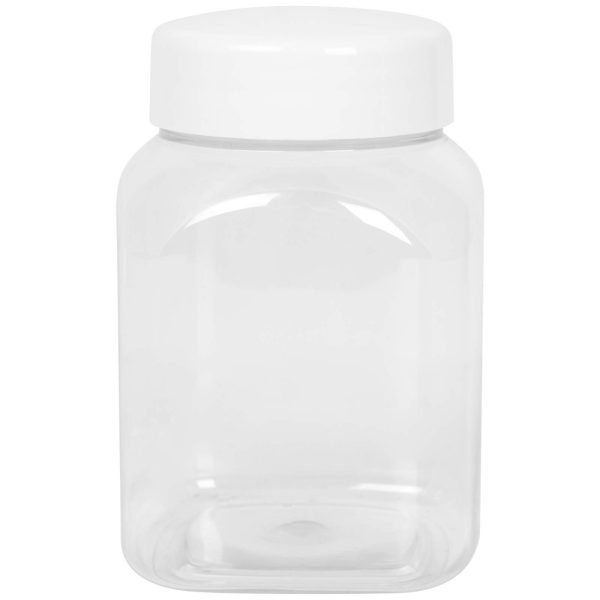 Kvadrātveida burka ar vāku Gwent 63/485 caurspīdīgs 500 ml