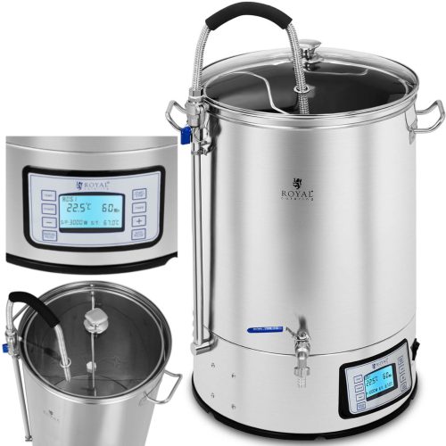 Brewing katlu nikns alus ražošanai nerūsējošā tērauda 2500W LCD 40L