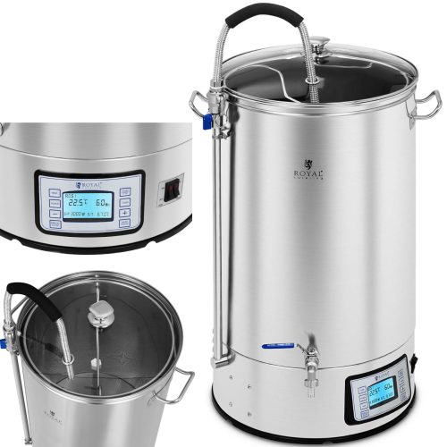 Brewing katlu nikns alus ražošanai nerūsējošā tērauda 2500W LCD 60L