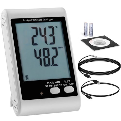 Temperatūras un mitruma reģistrācijas ārējais USB diapazons no -40 līdz 125c