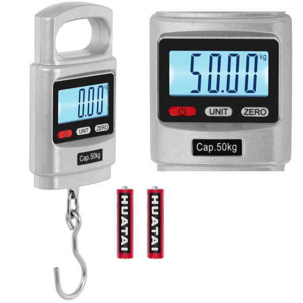 Piekārtu āķu skalas ar izturīgu manuālo LCD 50 kg / 20 g