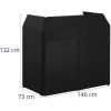 Skotijas skaļruņu DJ tabula ar saliekamo vāku 146 x 73 x132 cm