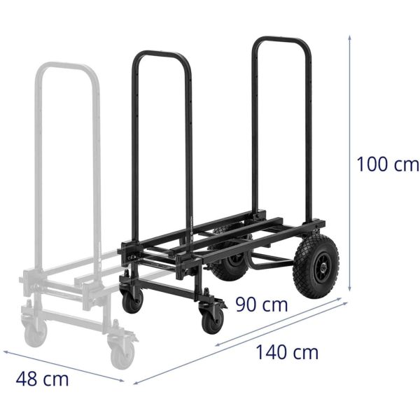 Transporta ratiņi ar regulējamu platformas garumu 90-140cm līdz 350 kg