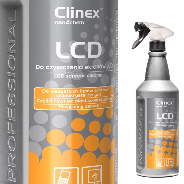 Clinex LCD 1L LCD tīrīšanas šķidrums ekrānu un monitoriem tīrīšanai