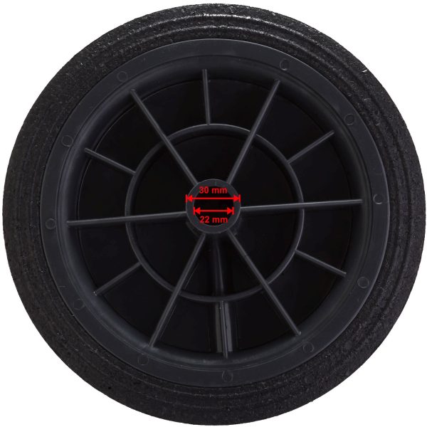 Gumijas atkritumu konteinera kausa aplis. 250 mm