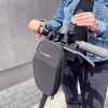Ūdensnecaurlaidīgs hulajnoga stūres ratiņu soma 4L melnam motorolleram
